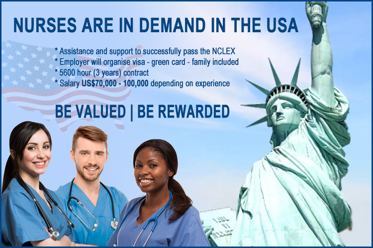 Las enfermeras están en demanda en los EE. UU.